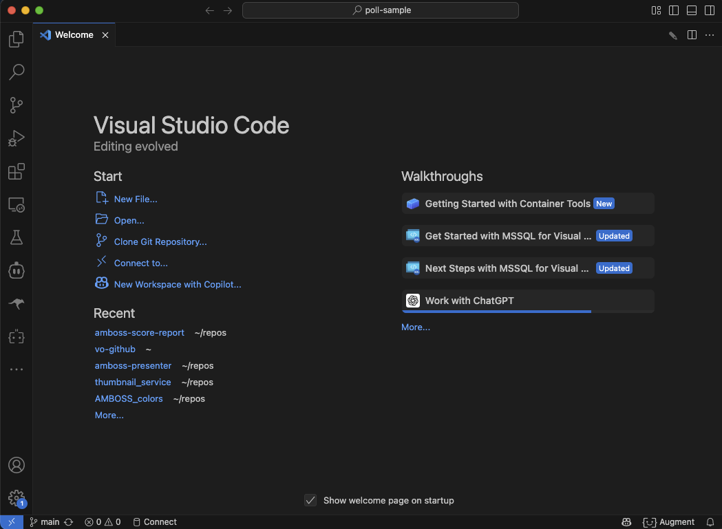 VS Code interface overview